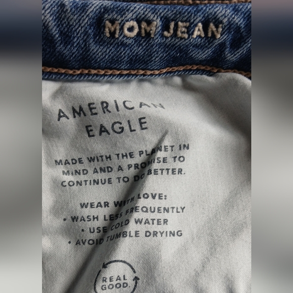 American Eagle Outfitters Blue Distressed Boyfriend Jeans - Picture 5 of 7